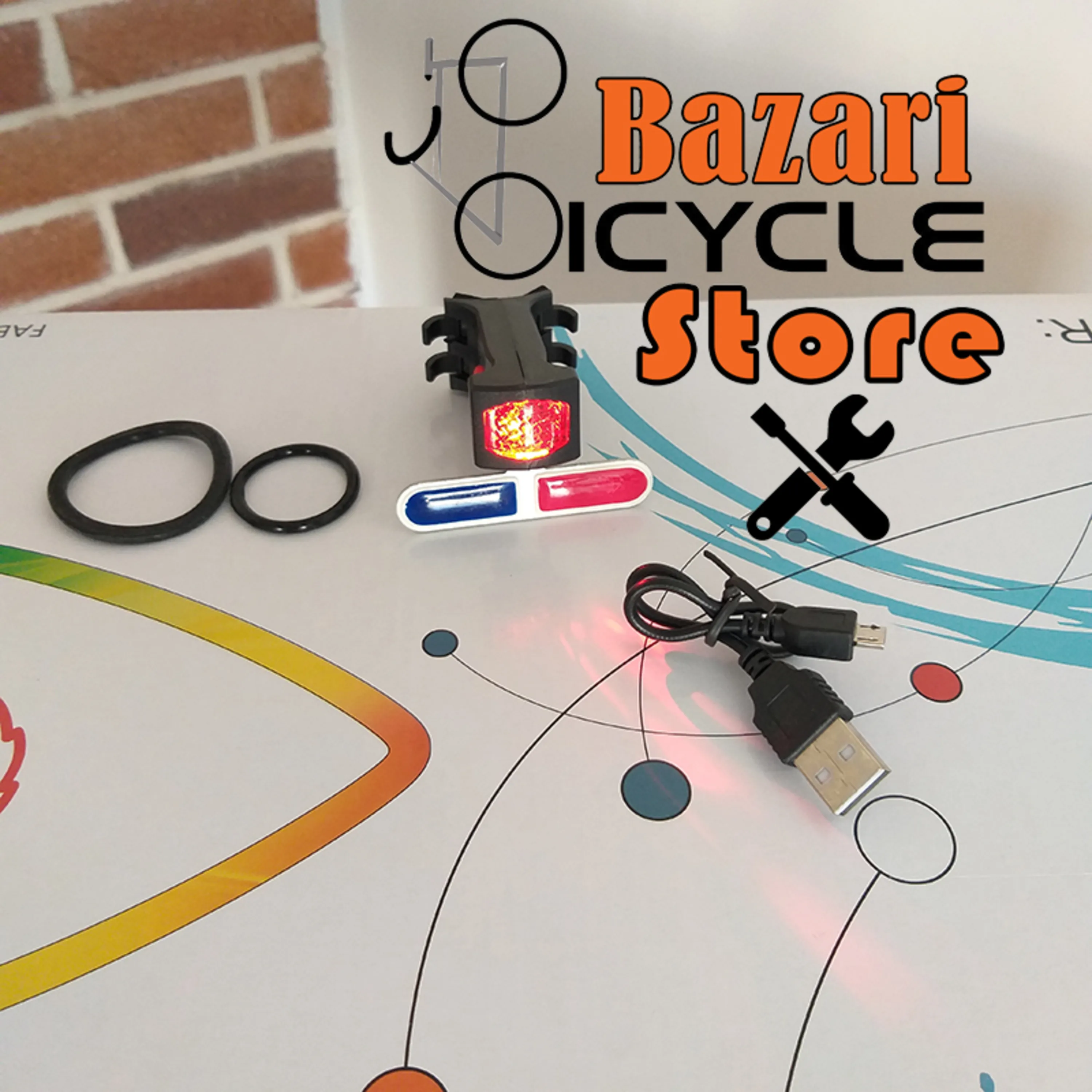 چراغ عقب شارژی LEIHAO مدل LEIHAO-286